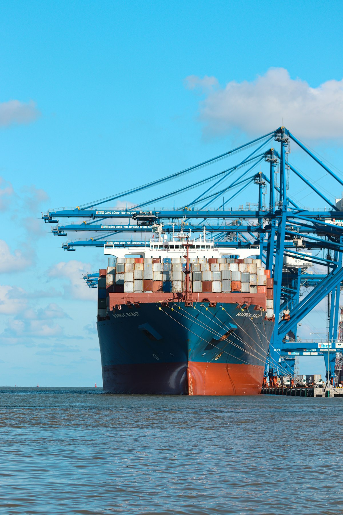 Shipping containers at port